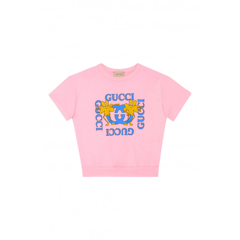 Gucci- Interlocking G Logo T-Shirt Pink