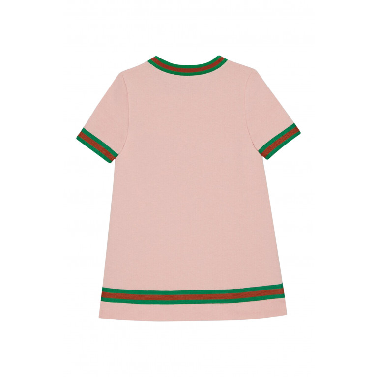 Gucci- Kids Cotton Jersey Horsebit Dress Pink