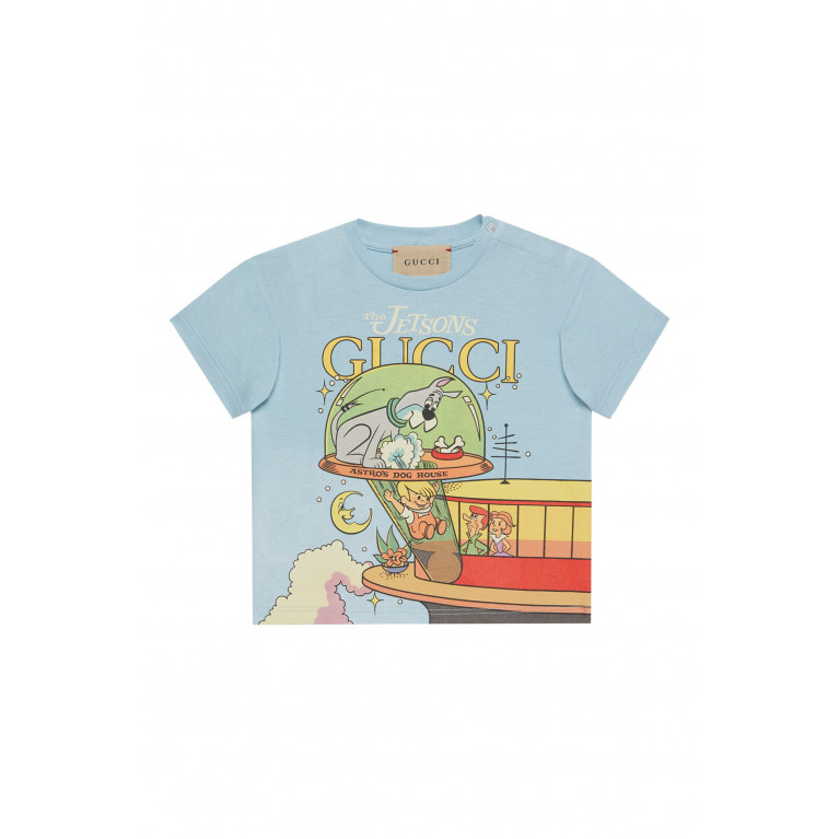 Gucci- Kids Jetsons Printed Cotton T-Shirt Blue