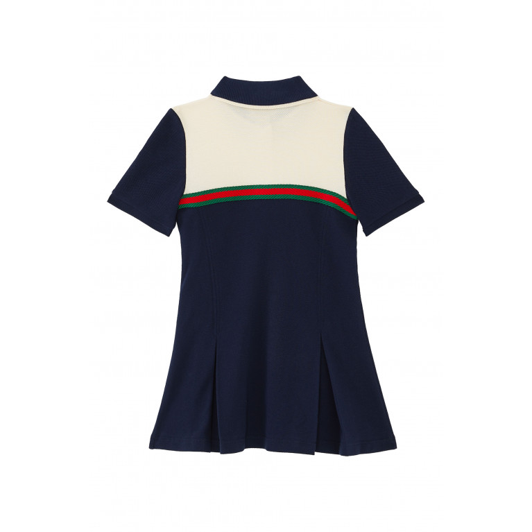 Gucci- Short Sleeve Polo Dress Blue