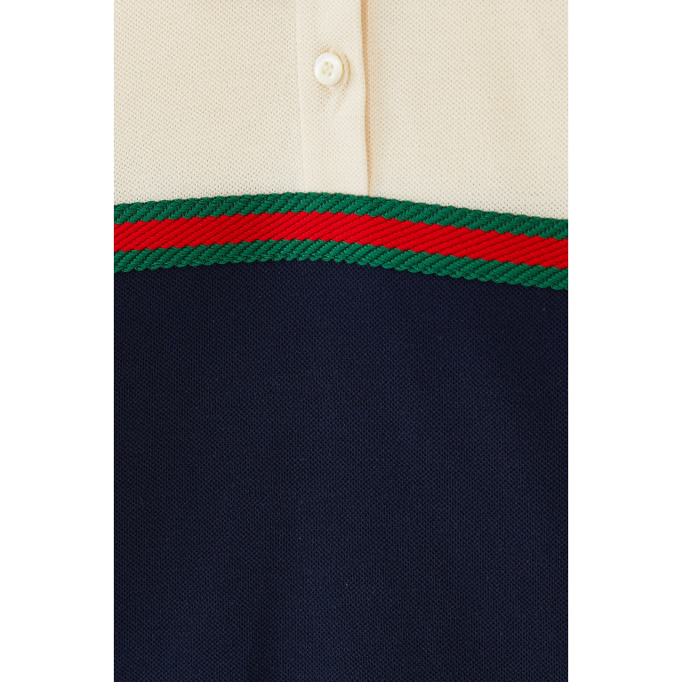 Gucci- Short Sleeve Polo Dress Blue