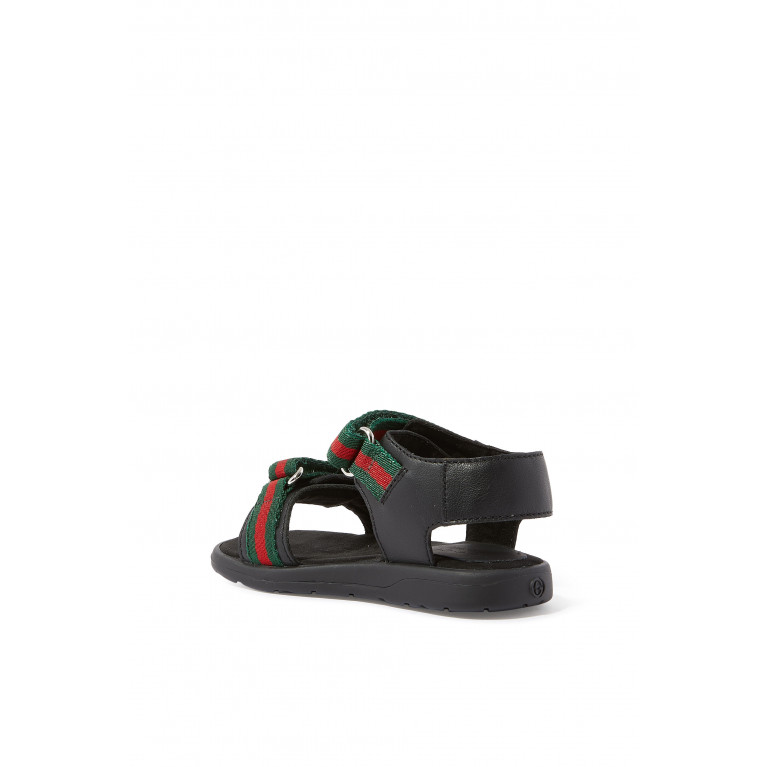 Gucci- Toddler Leather Sandals Black