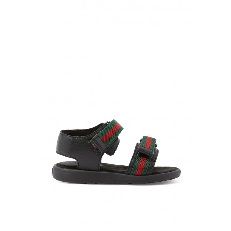 Gucci- Toddler Leather Sandals Black