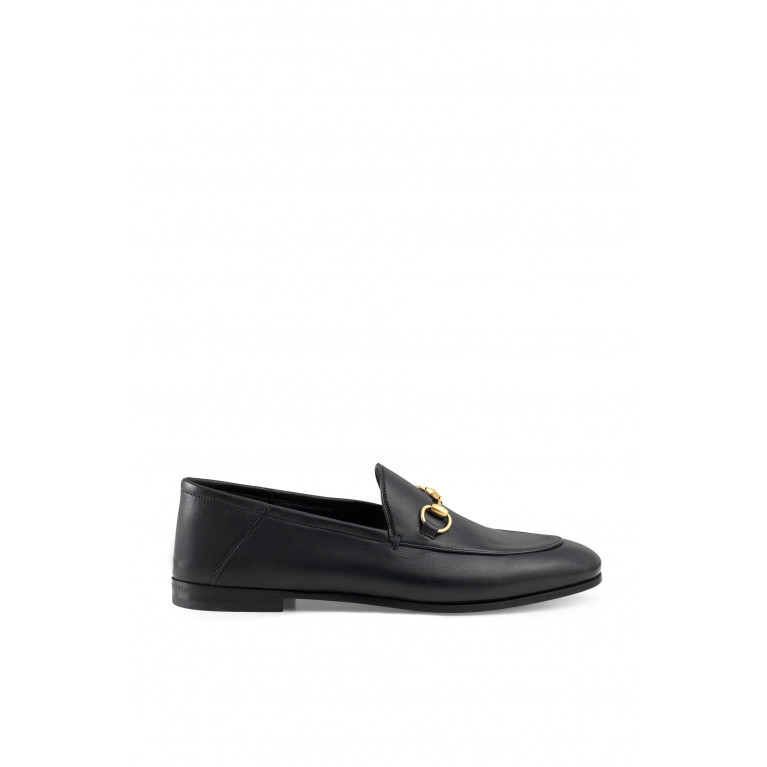 Gucci- Leather Horsebit Loafers Black