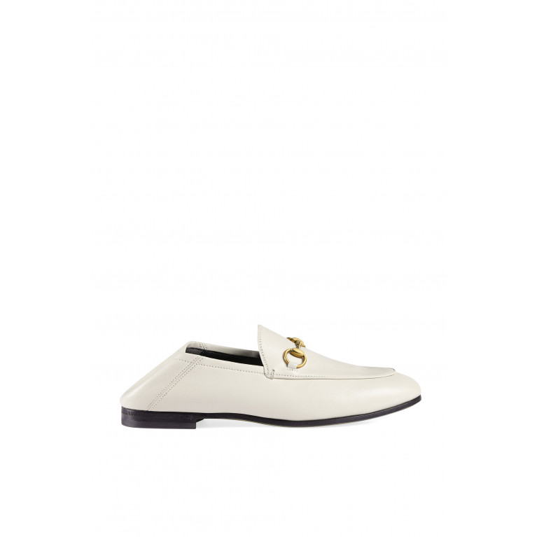 Gucci- Horsebit Leather Loafers White