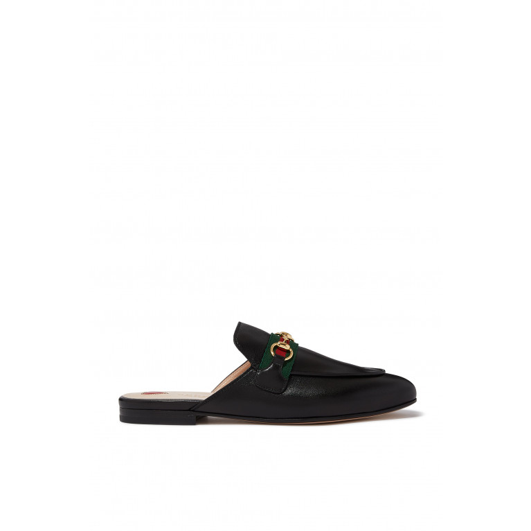 Gucci- Princetown Leather Mules Black