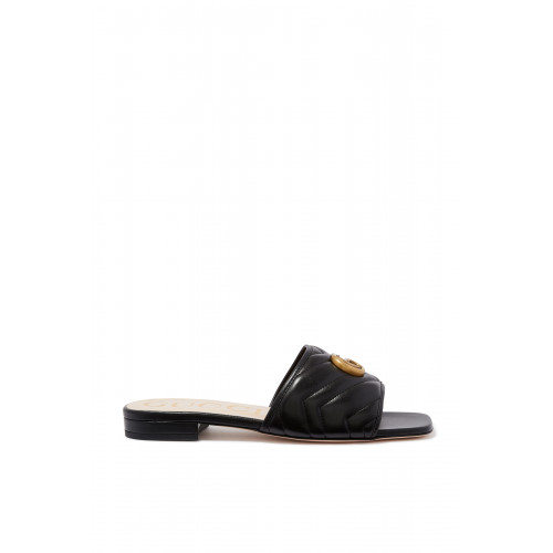 Gucci- Double G Slide Sandals Black