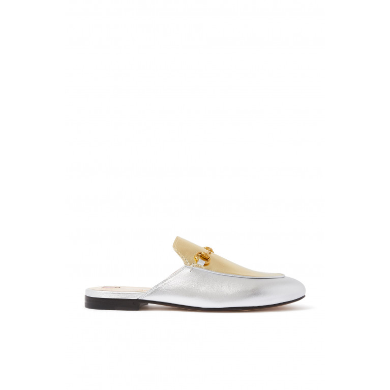 Gucci- Nojum Princetown Leather Mules Gold