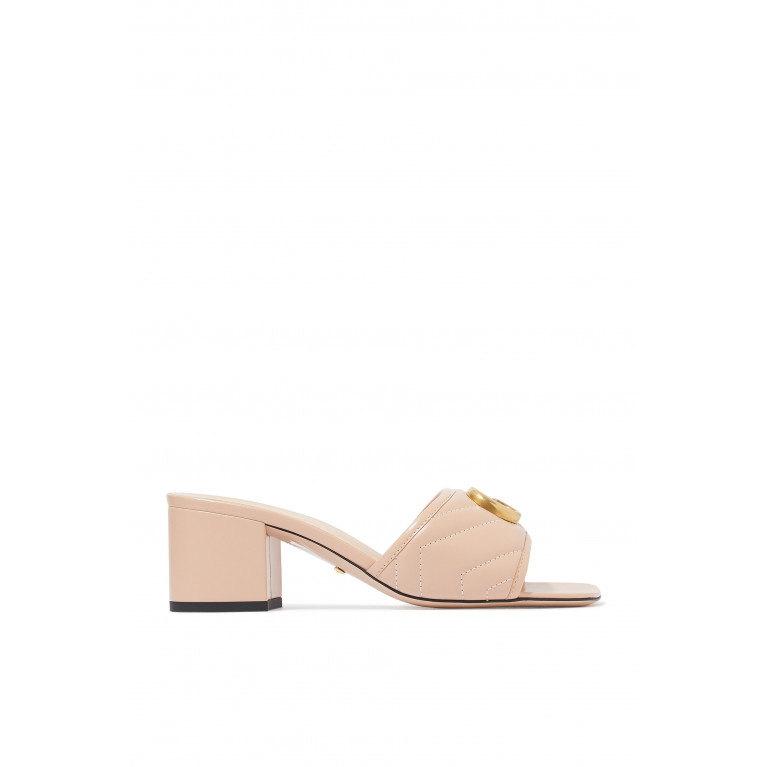 Gucci- GG Marmont Slide Sandal Pink