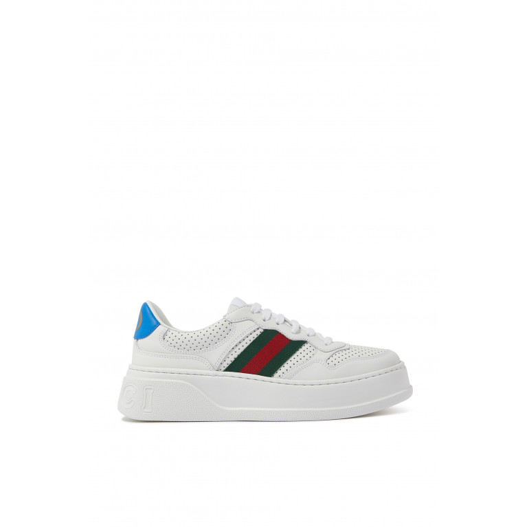 Gucci- Chunky Sneakers With Web White