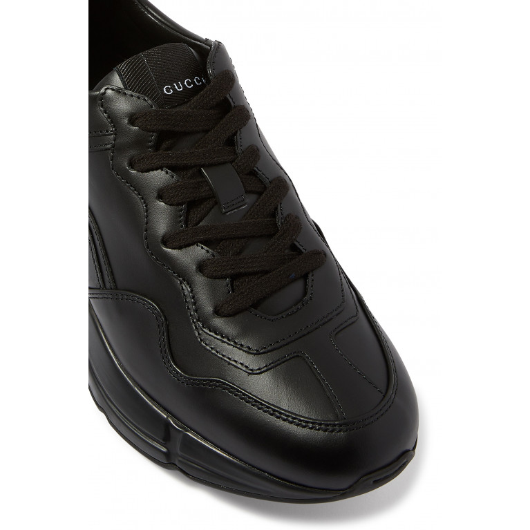 Gucci- Rhyton Leather Sneakers Black