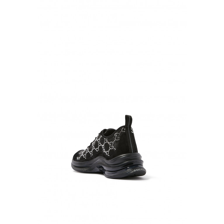 Gucci- Run GG Crystal Mesh Sneakers Black