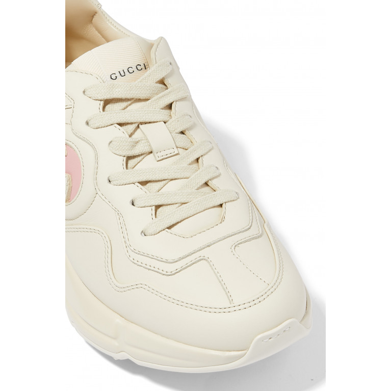 Gucci- Interlocking G Rhyton Sneakers Beige