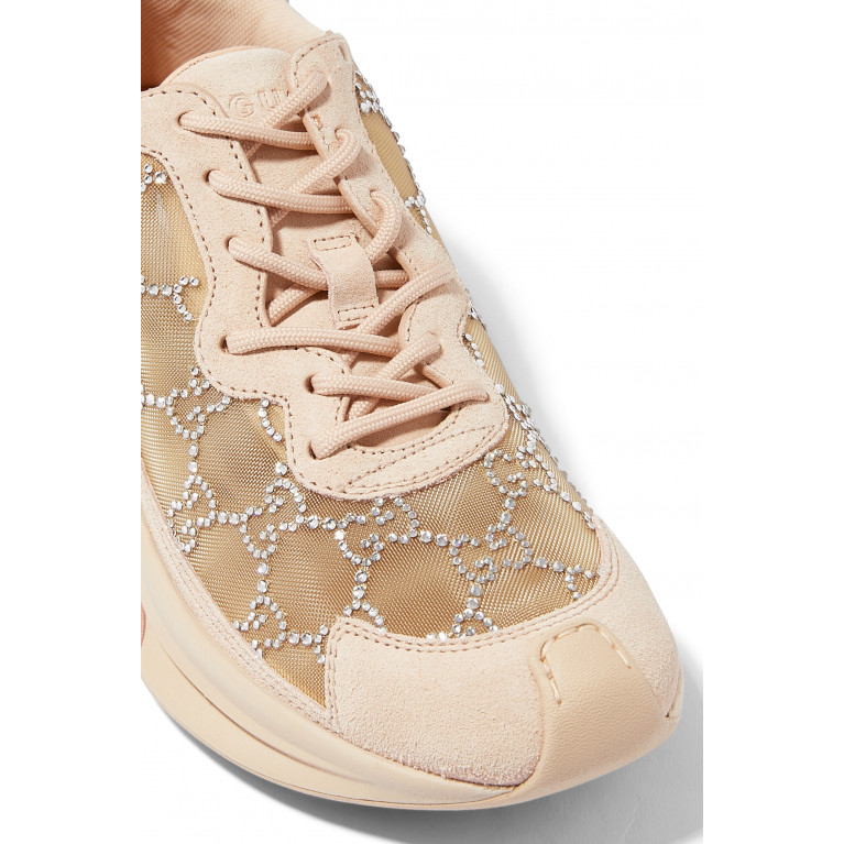 Gucci- Run GG Crystal Sneakers Beige