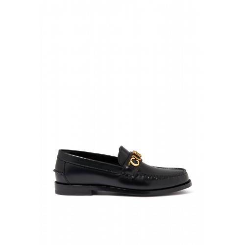 Gucci- Logo Leather Loafers Black