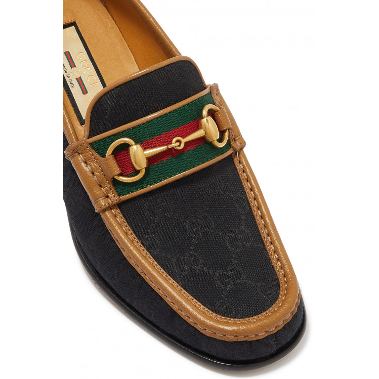 Gucci- GG Canvas Horsebit Loafers Black
