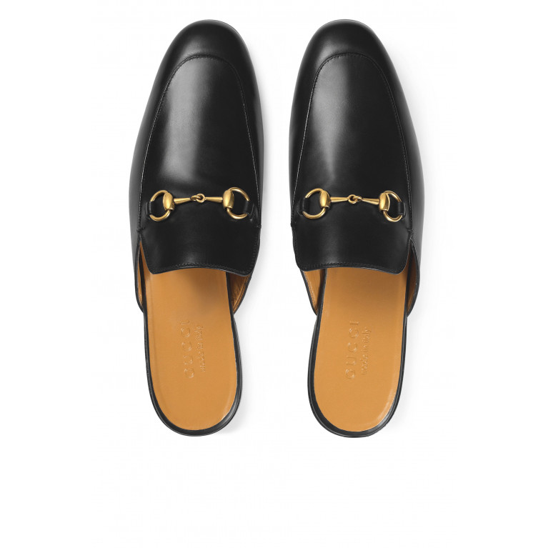 Gucci- Horsebit Leather Slippers Black