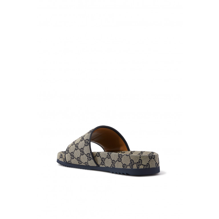 Gucci- GG Slide Sandals Navy blue