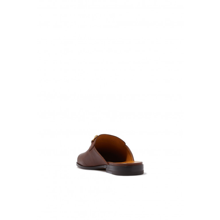 Gucci- Horsebit Leather Slip-Ons Brown