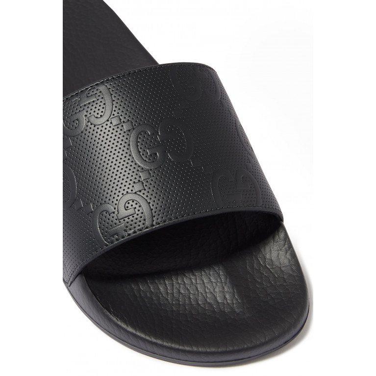 Gucci- Pursuit GG Slides Black