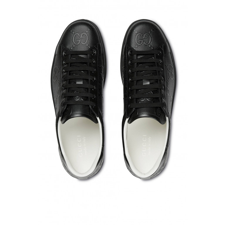 Gucci- Ace GG Embossed Sneakers Black