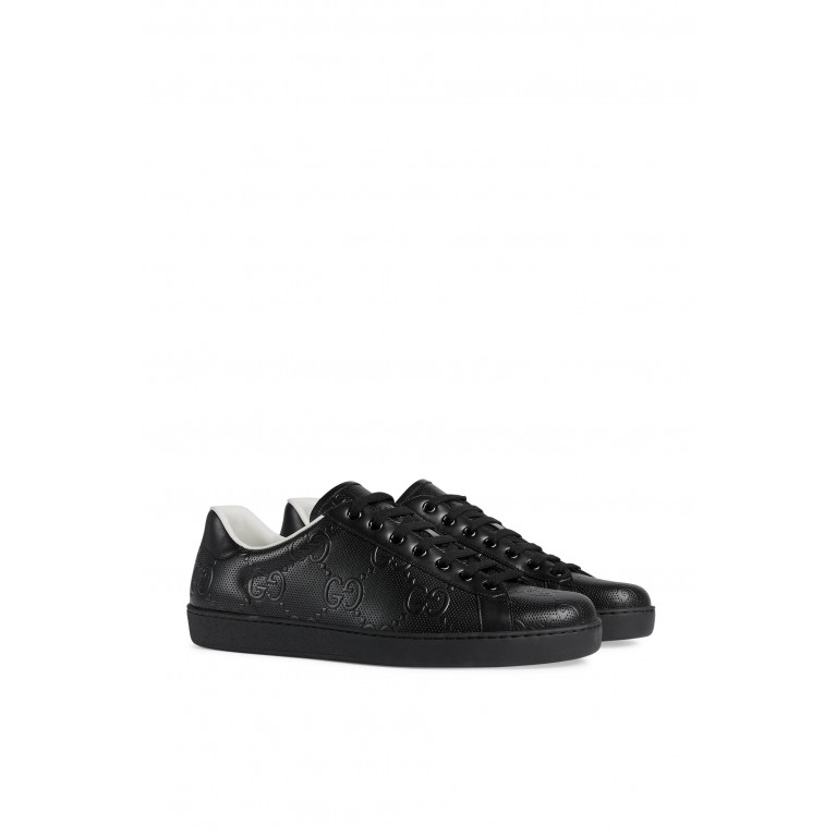 Gucci- Ace GG Embossed Sneakers Black