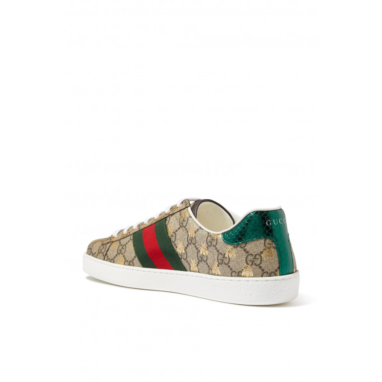 Gucci- Ace GG Supreme Bees Sneakers Brown