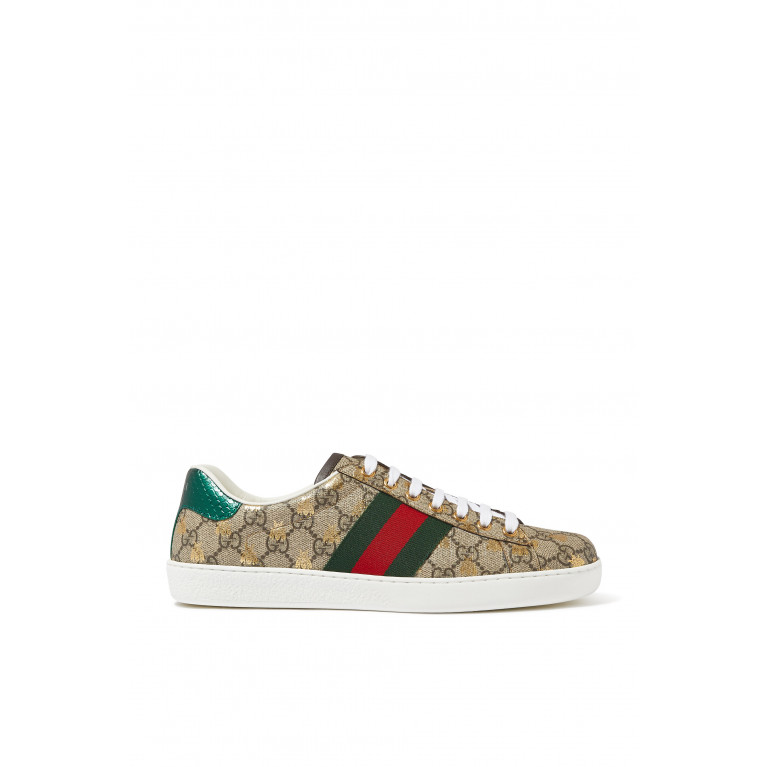 Gucci- Ace GG Supreme Bees Sneakers Brown
