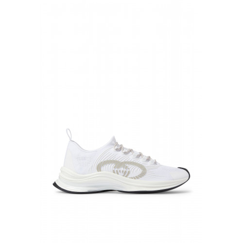 Gucci- Logo Knit Sneakers White
