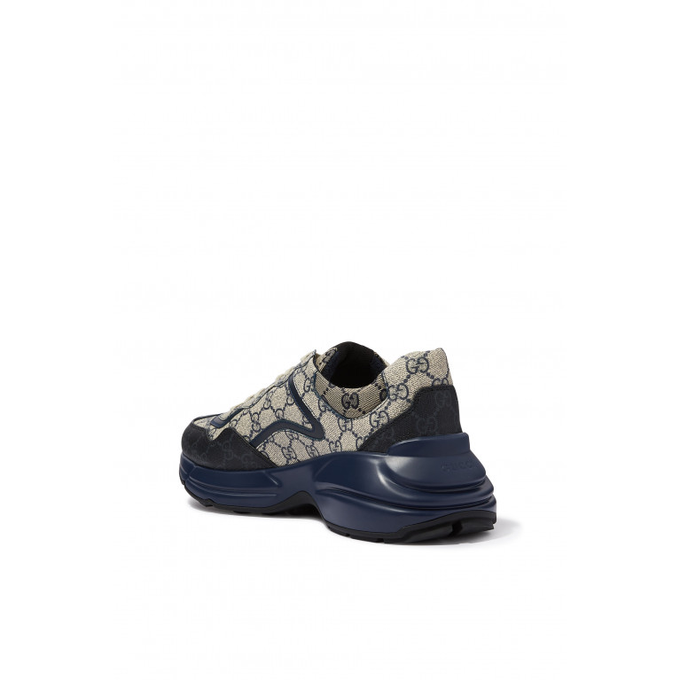 Gucci- GG Rhyton Sneakers Black blue