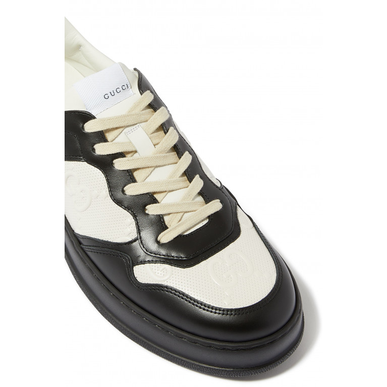 Gucci- GG Embossed Chunky Leather Sneakers Multicolor