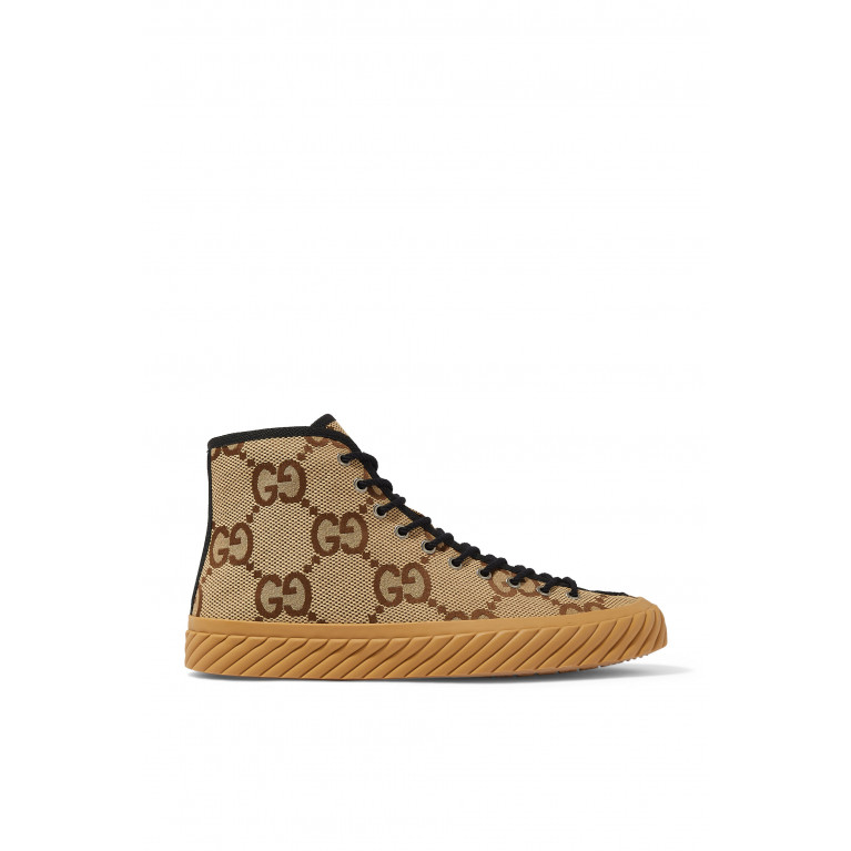 Gucci- Tortuga High Top Sneakers Beige