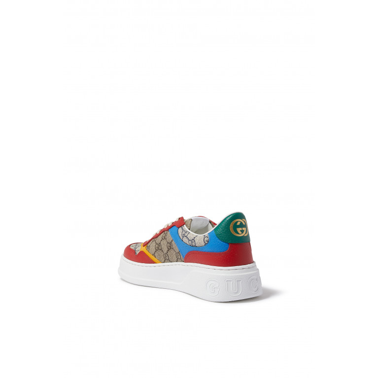 Gucci- GG Supreme Canvas and Leather Sneakers Multicolor