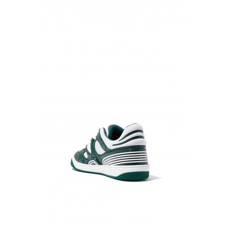 Gucci- Nojum Basket Alligator Sneakers Green