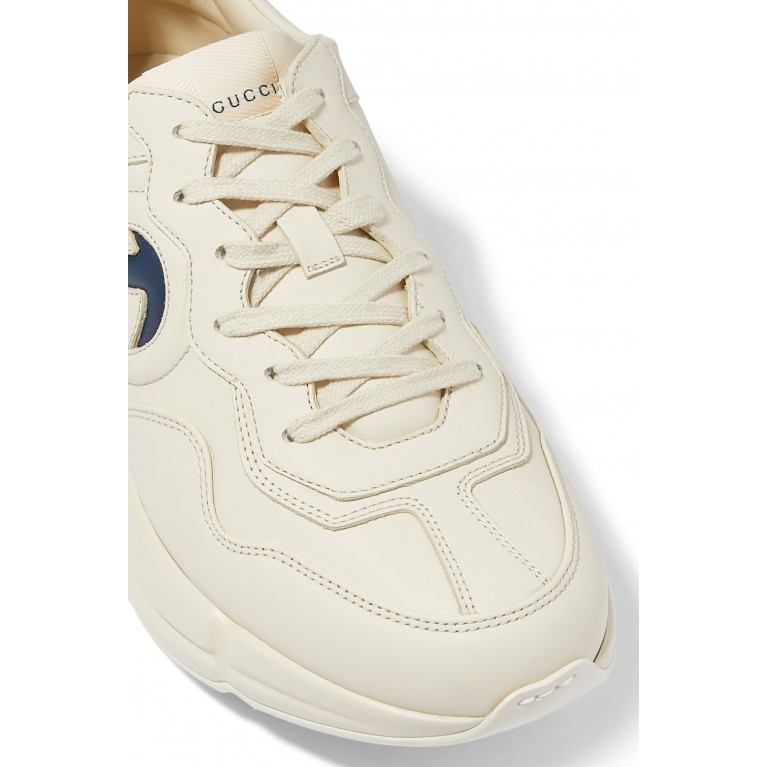 Gucci- Interlocking G Rhyton Sneakers White