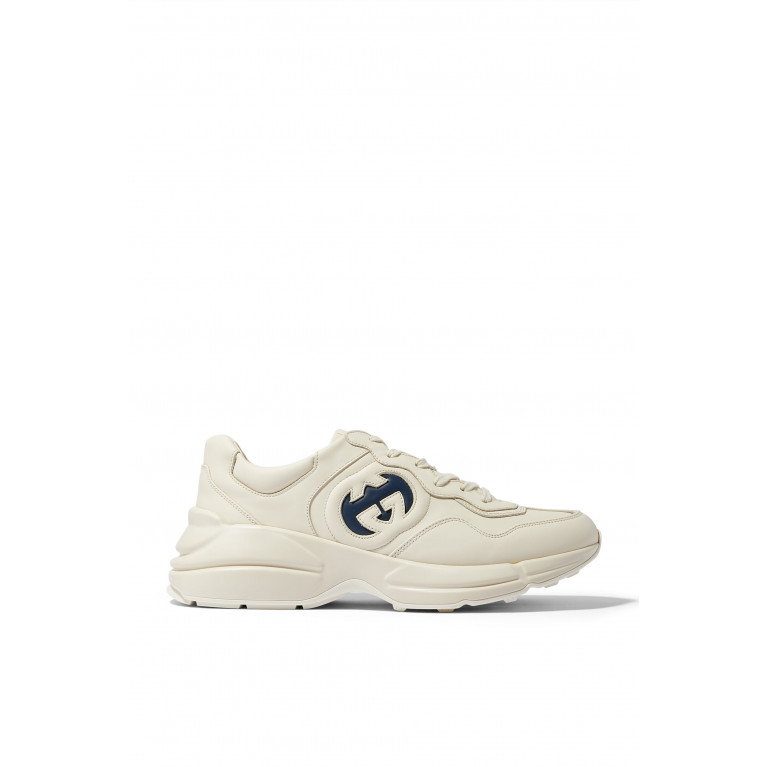 Gucci- Interlocking G Rhyton Sneakers White
