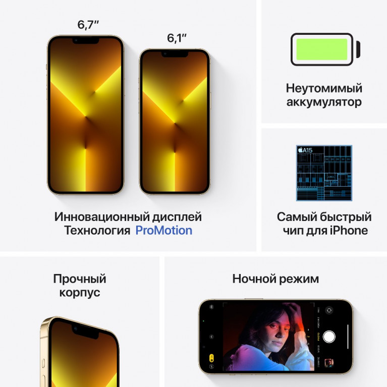 Смартфон APPLE iPhone 13 Pro Max 128GB Gold