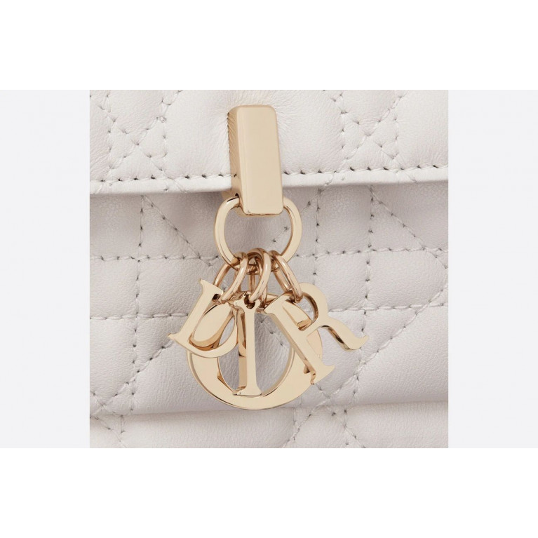 Сумка Dior Lady Dior Chain Pouch с узором Cannage Latte 