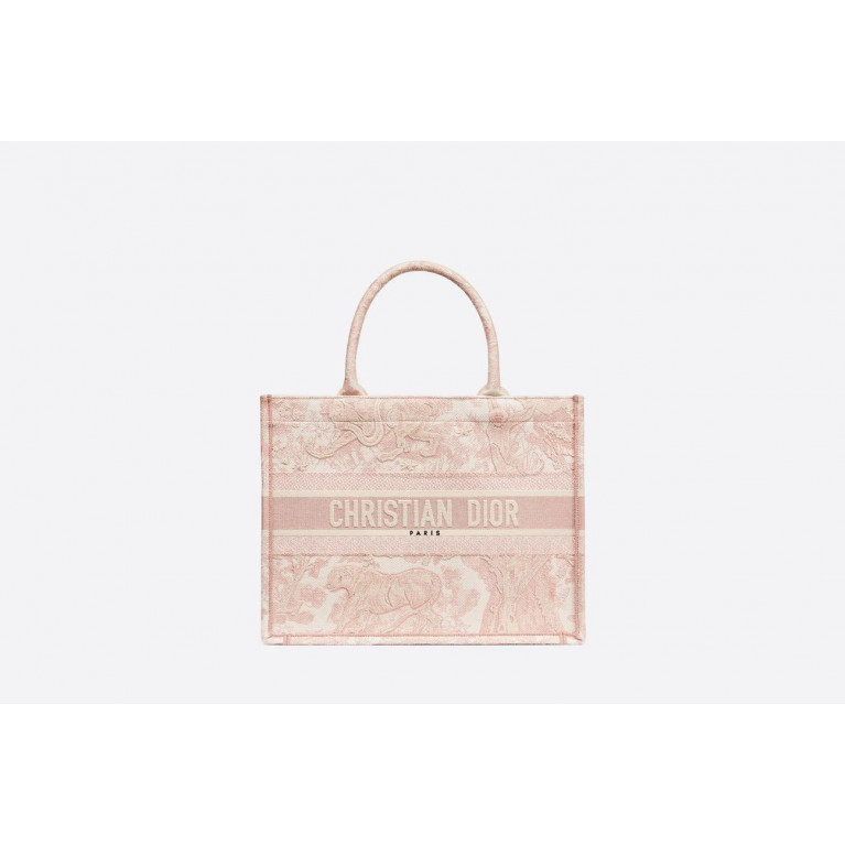 Сумка Dior Book Tote Small с вышивкой Toile de Jouy Pink 