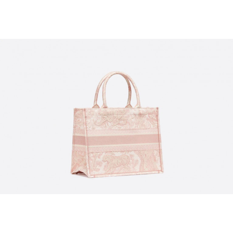 Сумка Dior Book Tote Small с вышивкой Toile de Jouy Pink 
