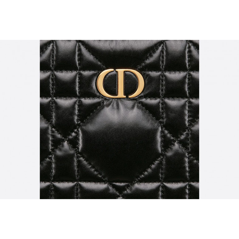 Сумка Dior Box Dior Caro с узором Macrocannage Black 