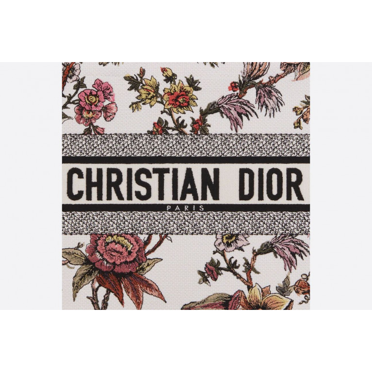 Сумка Dior Book Tote с вышивкой Dior Jardin Botanique White