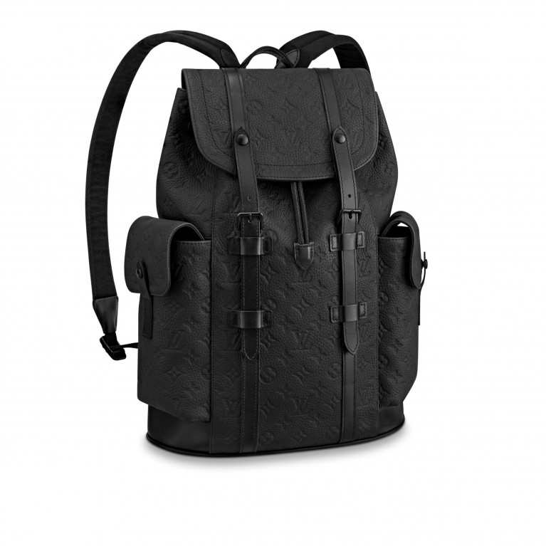 Рюкзак Louis Vuitton Christopher MM Backpack кожа Taurillon Black