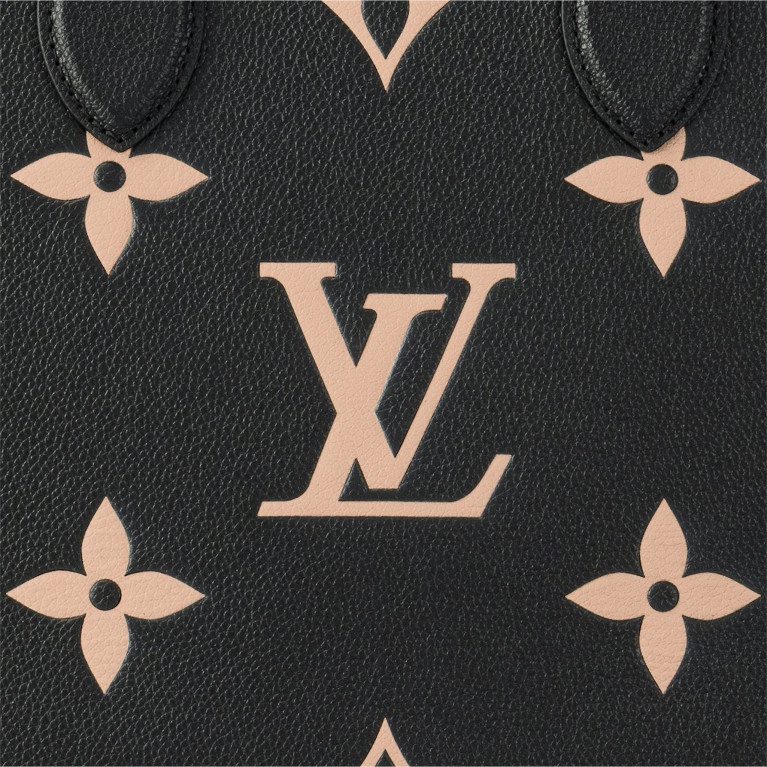 Сумка Louis Vuitton Onthego MM Monogram Empreinte Bicolor Black / Beige
