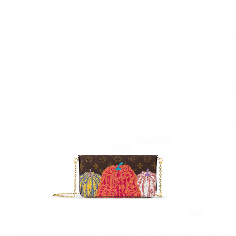 Клатч Louis Vuitton LV x YK Felicie Pochette канва Monogram Pumpkin Print