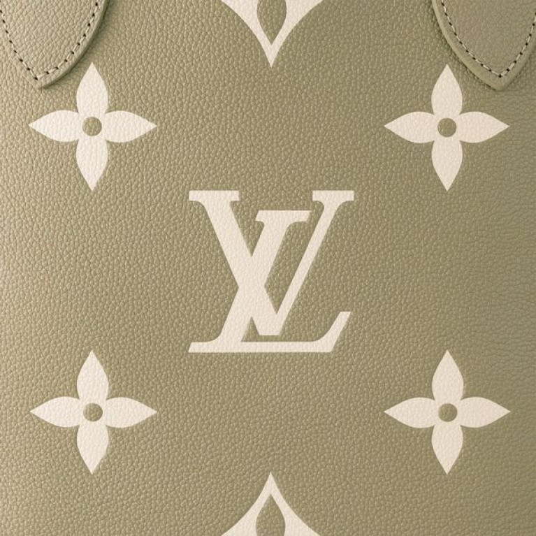 Сумка Louis Vuitton Neverfull MM Bicolour Monogram Empreinte Kaki / Creme