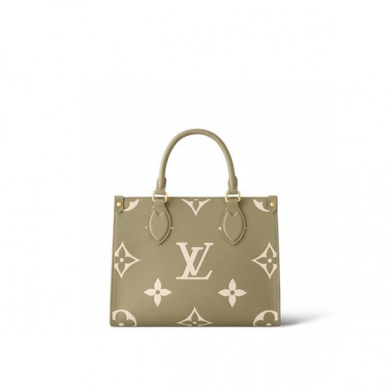 Сумка Louis Vuitton Onthego PM Tote Bag Monogram Empreinte Bicolour Kaki / Creme