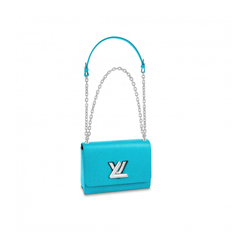 Сумка Louis Vuitton Twist MM кожа Epi Turquoise