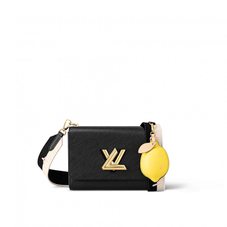 Сумка Louis Vuitton Twist MM Bag кожа Epi Black Lemon shaped 