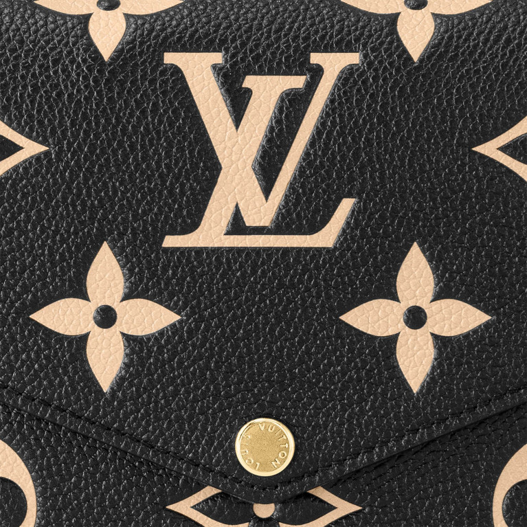 Сумка Louis Vuitton Pochette Felicie Bicolour Monogram Empreinte Black / Beige